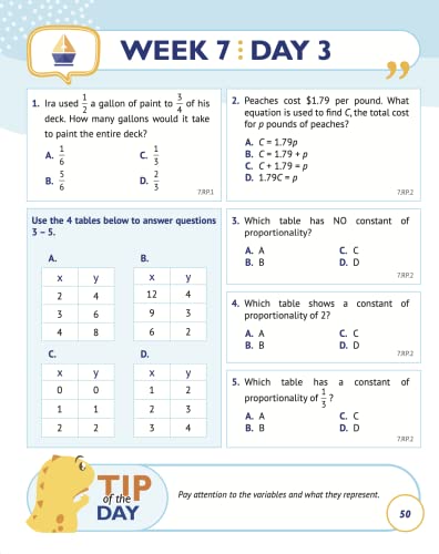 7th Grade Common Core Math: Daily Practice Workbook - Part I: Multiple Choice | 1000+ Practice Questions and Video Explanations | Argo Brothers (Next Generation Learning Standards Aligned (NGSS)) - Image 6