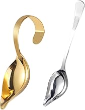 Housoutil 2Pcs Colher De Molho De Aço Inoxidável Colher De Aço Inoxidável Colheres De Molho De Cozinha Colheres De Sopa Colher De Óleo De Cozinha Utensílios De Mesa De Aço Inoxidável