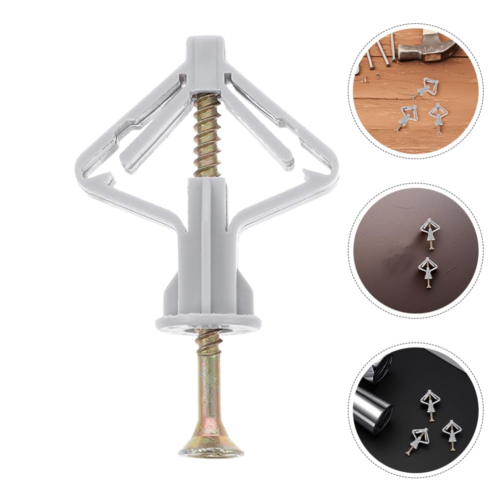 Gadpiparty Hollow Wall Anchors Drywall Anchors Kit Butterfly Anchors Heavy Duty Wall Anchors for Drywall Toggle Bolts and Wing Nut Kit for Curtain Plasterboard Includes 50 Screws 50 Anchors