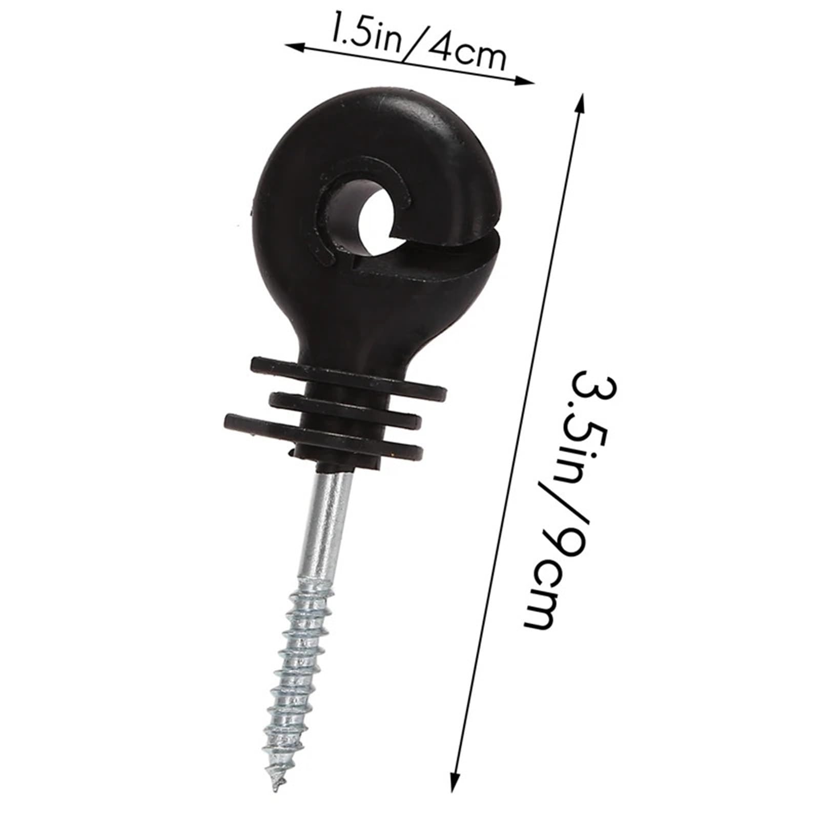 Anillo Aislador Aisladores Aisladores de anillo for valla eléctrica, aislador compensado, tornillo cercado en postes, caja fuerte alambre, 50 Uds
