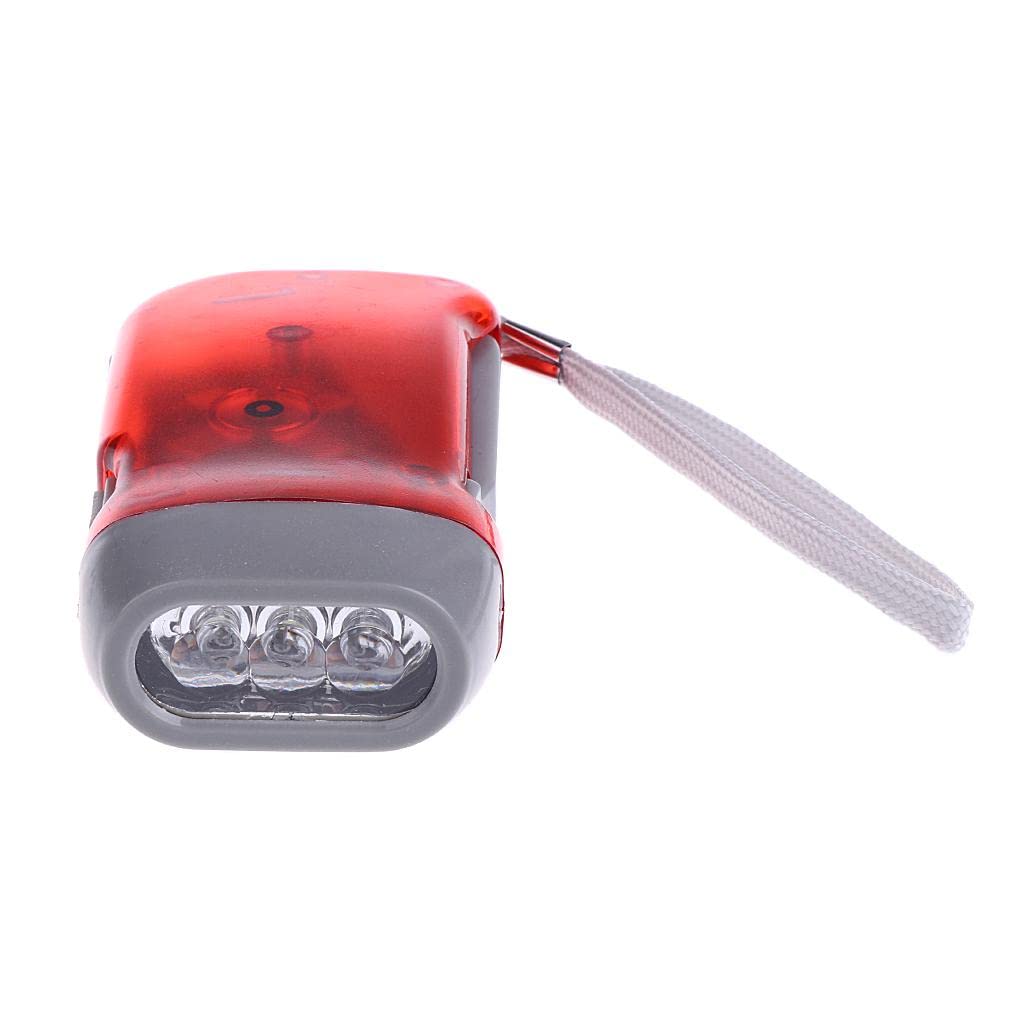 MERISHOPP® Outdoor Handheld LED Flashlight Hand Pressing Dynamo Torch Night Lamp Red | Sporting Goods | Outdoor Sports | Camping & | 1 Piece Handheld LED Flashlight-image-12