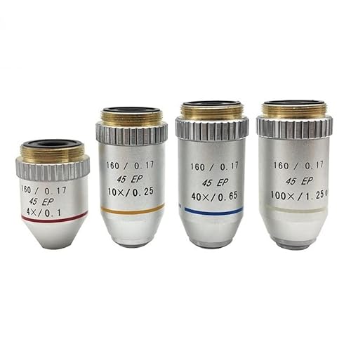 �������L�b�g 4X/10X/40X/100X �Z�~�v�����A�N���}�[�g�Ε������Y 195mm �����������p�������� 160/0.17 45EP �����������Y�A�_�v�^�[(4X 10X 40X 100X)