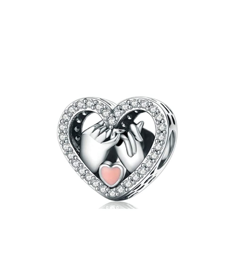 Charms de plata de ley 925 con circonitas para pulsera europea 8