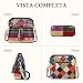 Imagen de DIRRONA Bolso Bandolera Mujer de Piel con Patchwork Artesanal Colorido