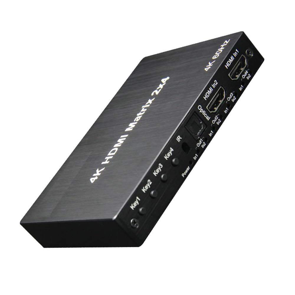 HDMI Splitter, Alluminio 4K Splitter HDMI 1 In 2 Out Supporta HDCP