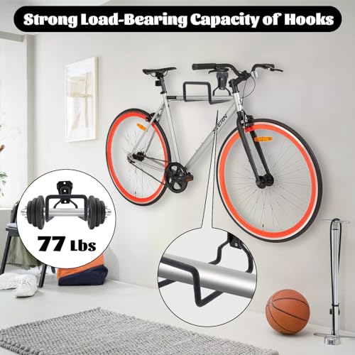 Image of 2 Pack Garden Hose Holder Wall Mounted, Heavy Duty Metal Water Hose Hanger