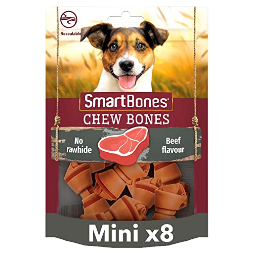 Smartbones 8 Mini Beef Bones Rawhide Free Chew Dog Treats