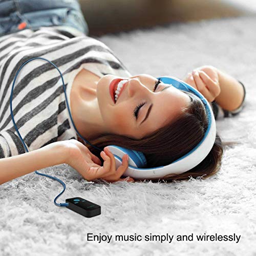 Bluetooth Aux Adapter Car Audio Receiver, Mini Wireless Audio Adapter Hands-Free Car Kit Music Streaming 3.5mm Stereo Output (Bluetooth 4.1, A2DP, 8H Play,TF/SD Card) for Home Car Sound System - Thumbnail 5
