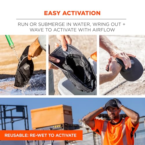 Image of Ergodyne Chill Its 8937 Cooling Performance Hat, Unisex Baseball Cap, Vented Back for Breathability