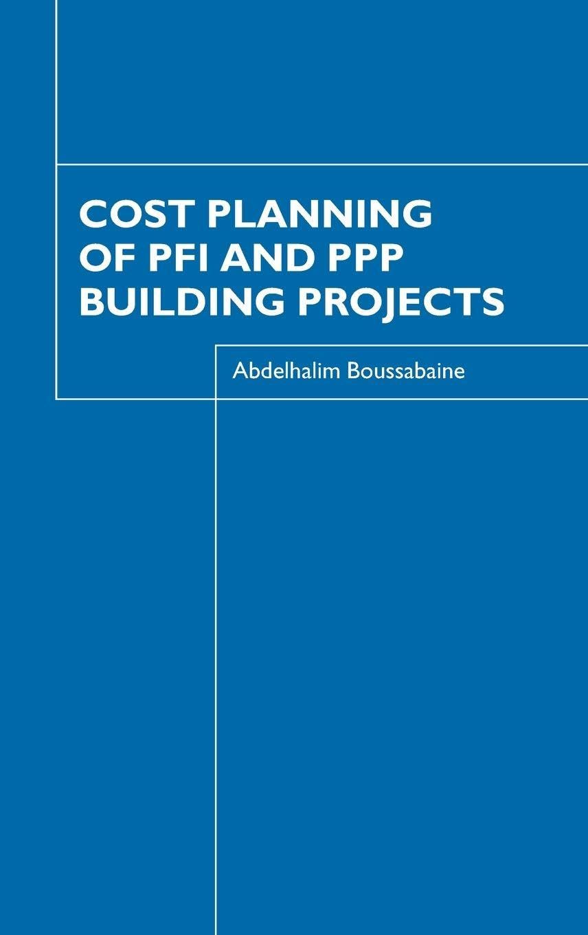 Cost Planning of PFI and PPP Building Projects