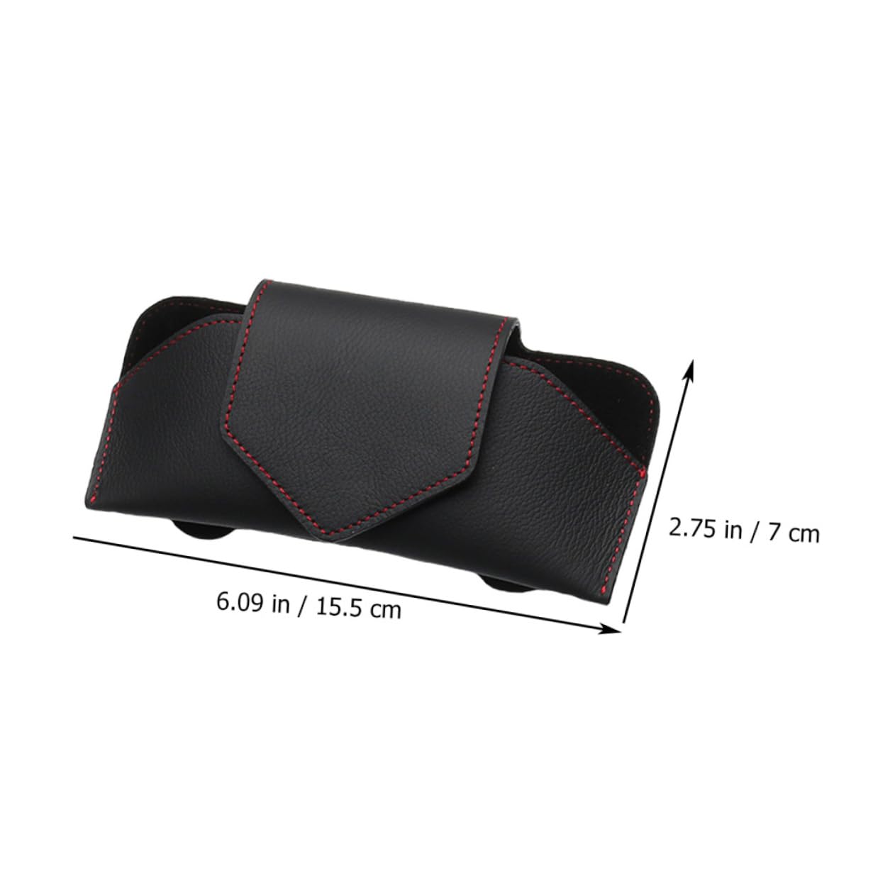 PartyKindom 2pièces Porte-lunettes De Voiture Cuir Pu Support De Lunettes Pour Pare-soleil Facile à Installer Compatible Plupart Des Modèles Et Types