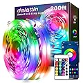dalattin Led Lights for Bedroom 200ft, Smart Led Strip Lights with App Control Remote, RGB LED Light Strips, 24V Led Strip Lights for Room Decoration Party, Festival Decor(2 Rolls of 100ft)