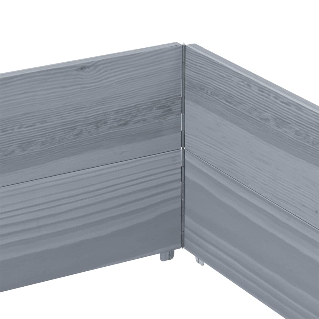 Paretali per Pallet 2pz Grigi 150x100cm Legno Massello di Pino, Commercio e Industria,Movimentazione di Materiali,Pianali di carico e Pallet, 24.1kg-4010307