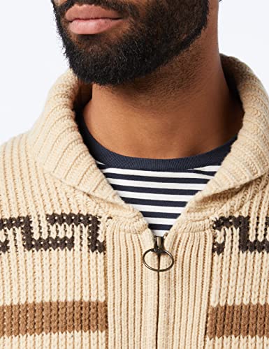 Pendleton, Men's Original Westerley Sweater, Tan/Brown, Small #TOP4