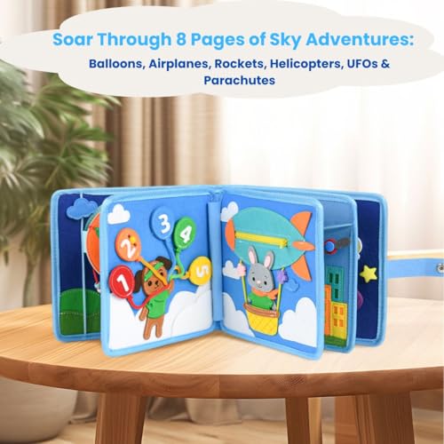 Bright Keiki Busy Book for Toddlers 1–3 – Montessori Busy Board & Educational Toys for 2 Year Old – Away We Go Travel Activity Book by Bright Keiki - Used condition - Image 7