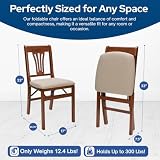 MECO Składane krzesło Urn Back Cherry Finish, 2 sztuki, drewno
