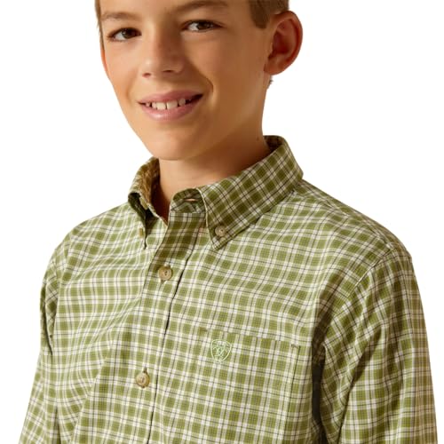 ARIAT Boys's Pro Series Eilad Classic Fit Shirt, Green, Small2