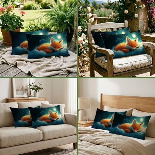 Housse de coussin extérieur 50x80 imperméable pour canapé
