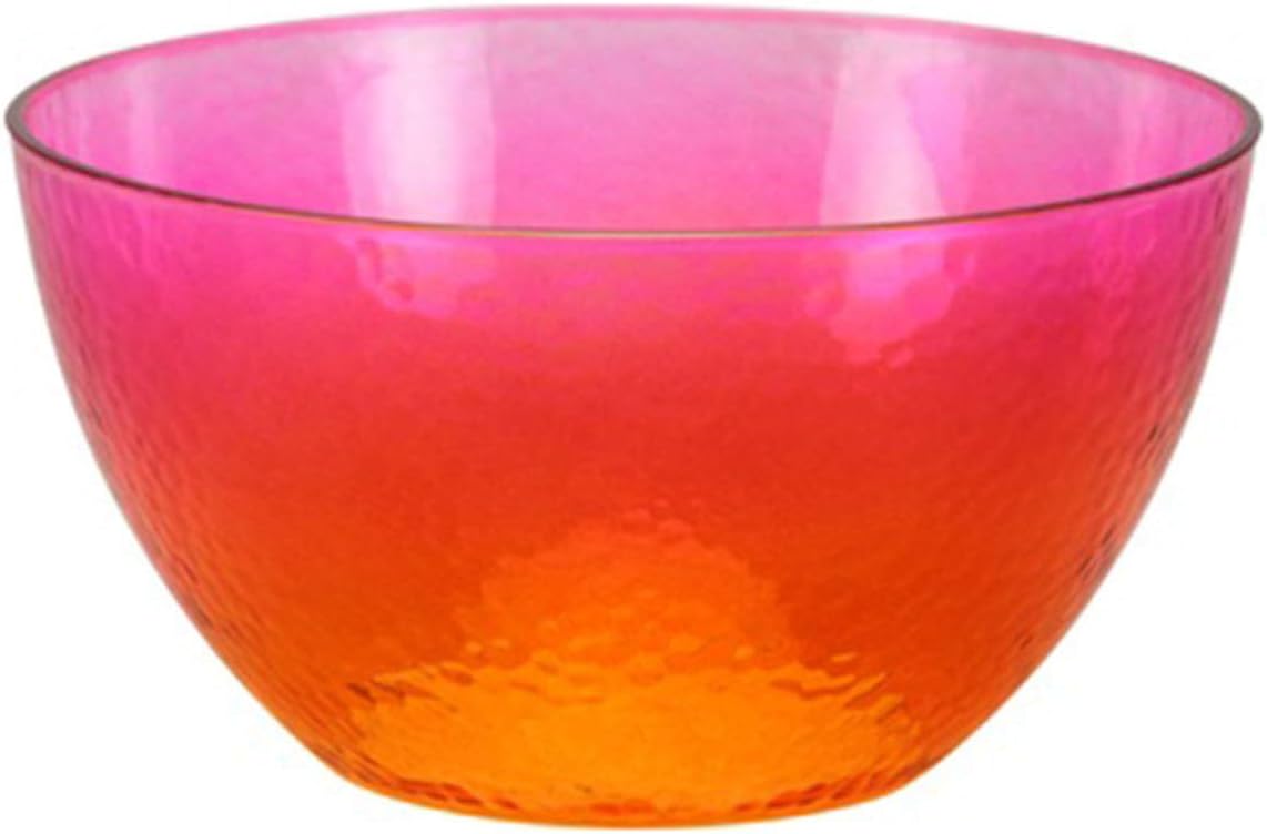 Tiger Chef 100 Ounce Neon Glow In The Dark Under Blacklight Colored Heavy Duty Disposable Round Plastic Bowls Set In Pink Blue Green Orange Set Of 4 (100 Oz Bowl, Multi-Colored)