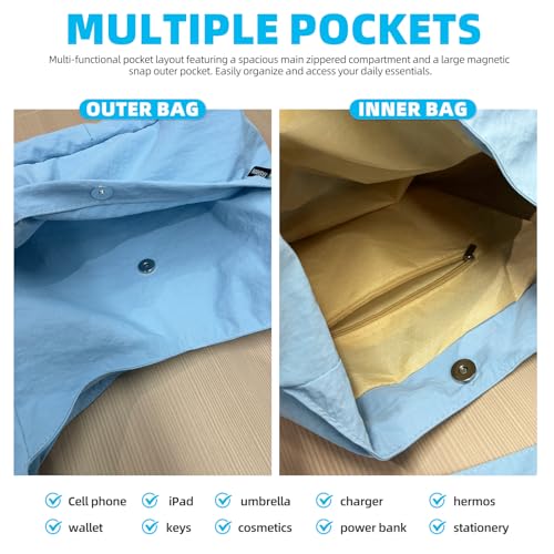 Bolsa Hobo de nylon para mujer miniatura 5