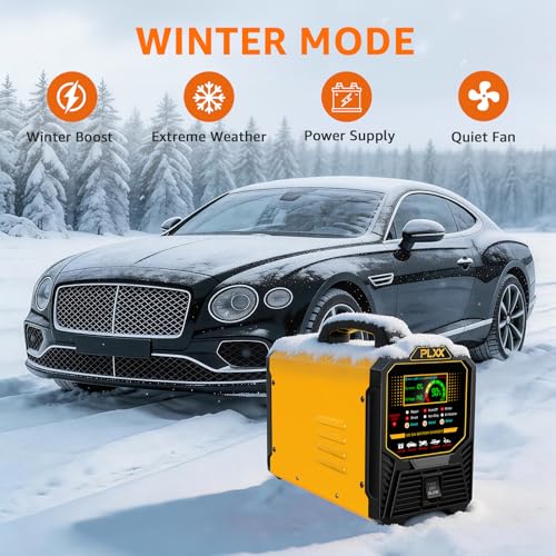 PLXX 12V 24V Car Battery Charger Heavy Duty 0-15A Automatic Smart Trickle Charger with Auto Shutoffs, Repair, Winter Mode, for Automotive Car Truck Motorcycle Lawn Mower Boat Marine AGM - Image 6
