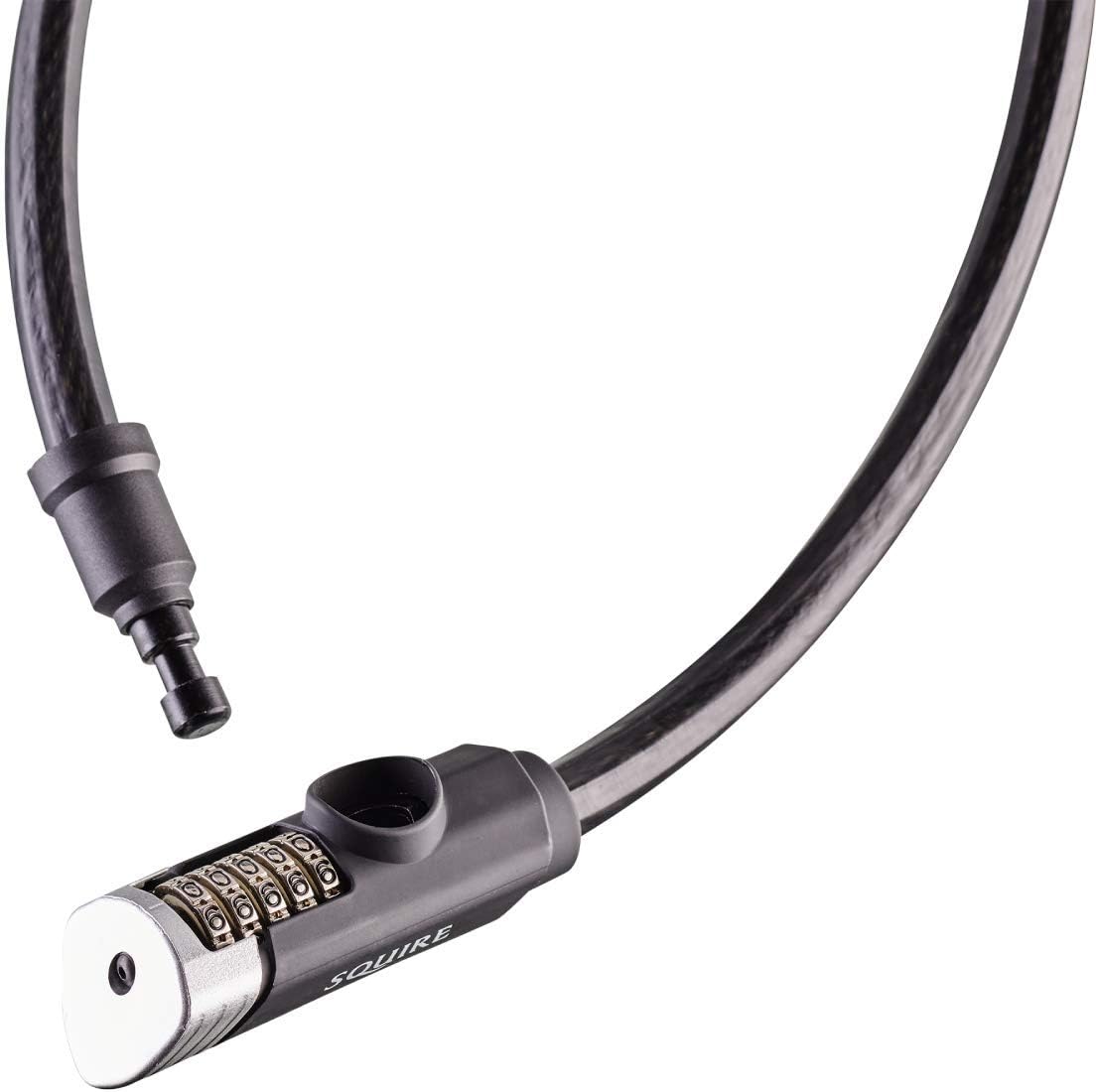 Squire Mako Combi 18/900 – 3ft Combination Cable Lock. Patented TORQ DRIV Technology and Armored Steel Lock Body, 5 Wheels for up to 10,000 Possible Combinations.