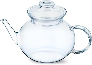 Simax Glassware 33 Ounce Glass Teapot | With Spout, Microwave and Stovetop Safe, Heat, Cold, and Thermal Shock Resistant Borosilicate Glass, Makes a Stunning Presentation...