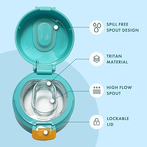 Miniatura 5 de Botella de agua de hidratación reutilizable de acero inoxidable aislada de 22 onzas con tapa para beber para deportes y estilo de vida saludable,