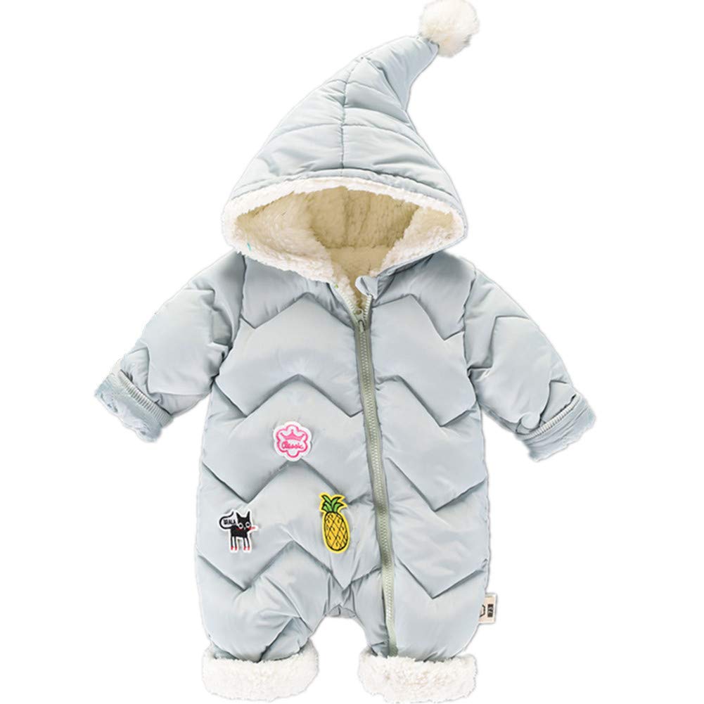 RACHAPE Unisex Baby Hooded Puffer Jacket Infant Jumpsuit Toddler Winter Snowsuit Hoodie Coat Romper