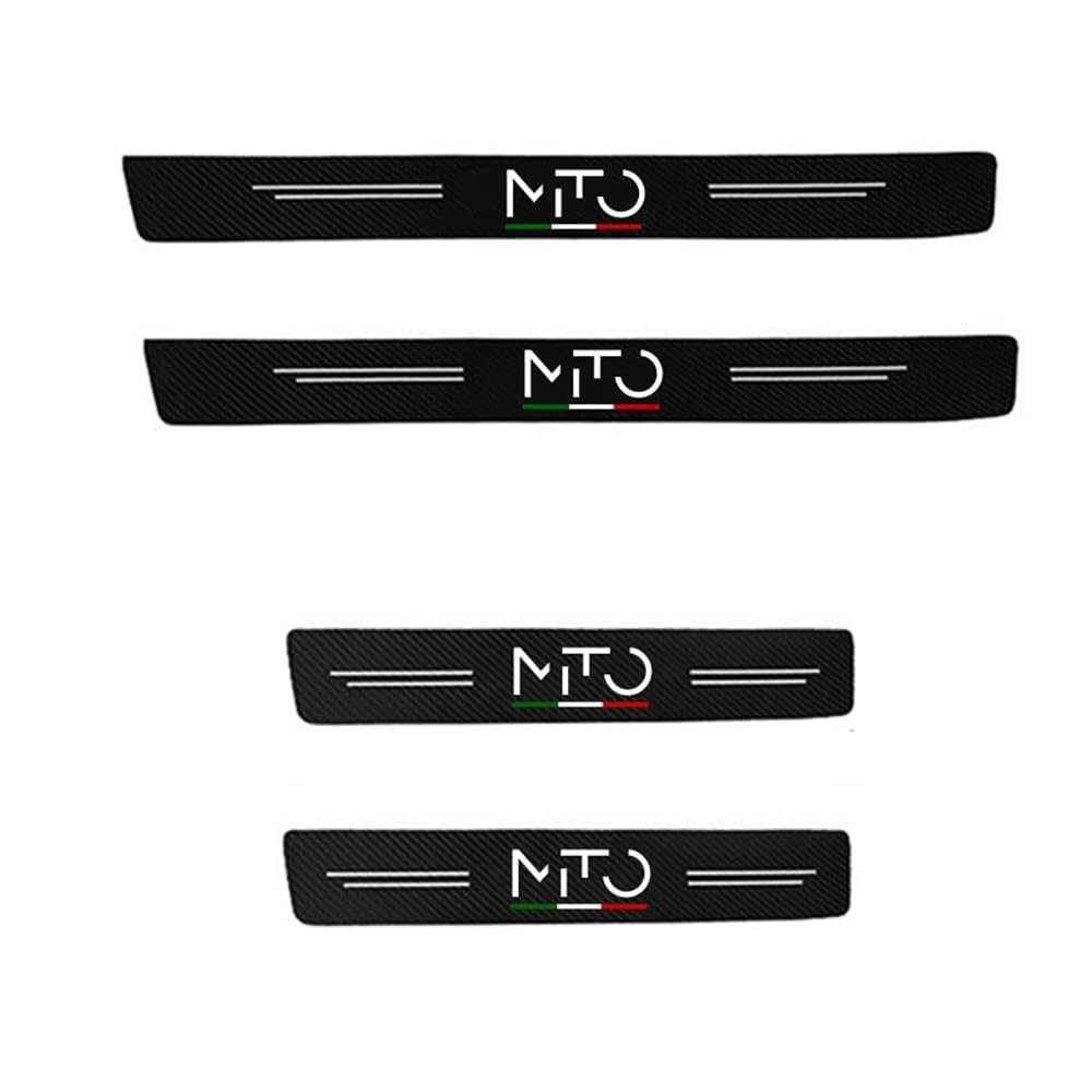 SDYAYFGE 4Pcs Kick Plates Car Door Sill Protector,for Alfa Romeo MIto