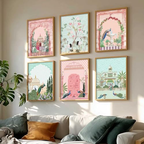 Image of kotart Traditional Pichwai Wall Art Paintings with Frame for Home Decor - Framed Wall Painting for Living Room Bedroom Office Room Decor - Painting for Wall Decoration - (19X25 inch, A)