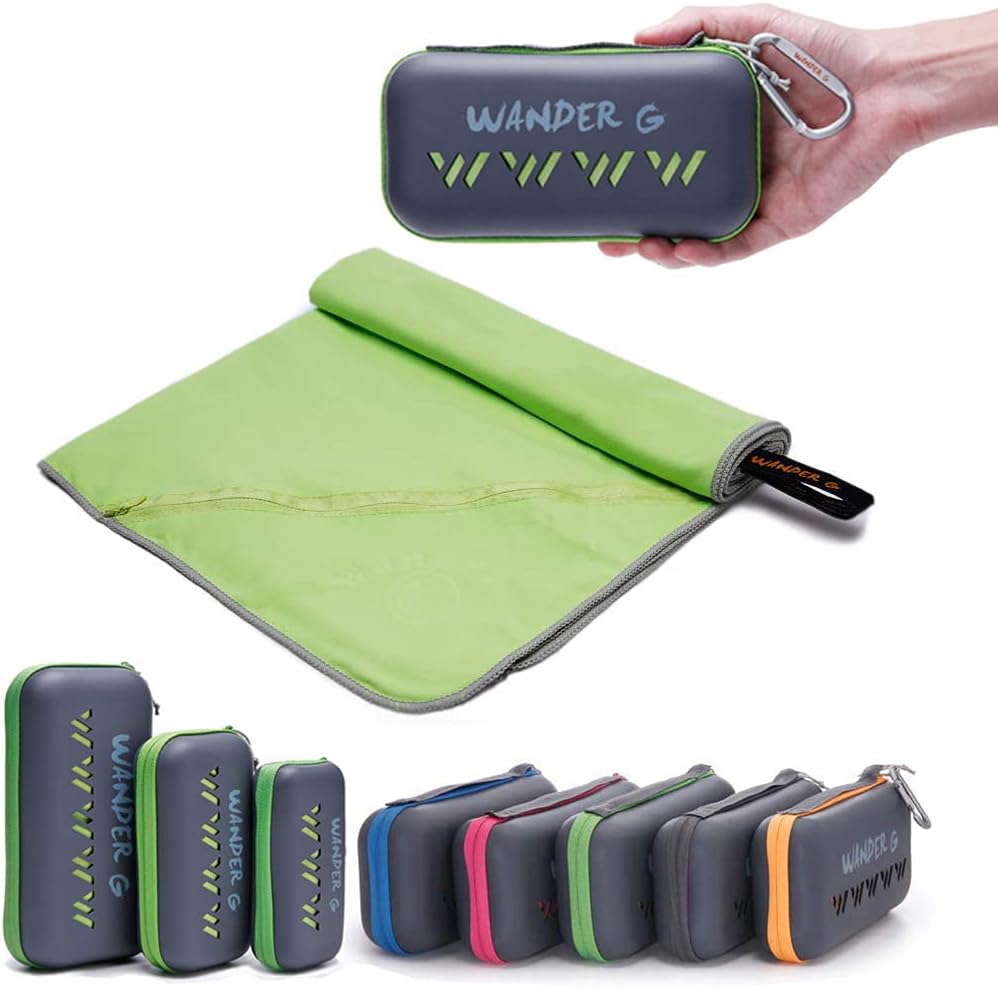 Wander G Microfiber Towel Fast Drying Camping Towel Ultra Soft Compact for Travel Beach Hiking Backpacking Yoga Gym Sports