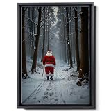 Santa Winter Landscape Print, Vintage Christmas Wall Decor, Snowy Landscape Print, Christmas Home Decor, Winter Landscape Wall Decor, Santa Print, Art Wall Decor, Arts -  BLAZECLOUD