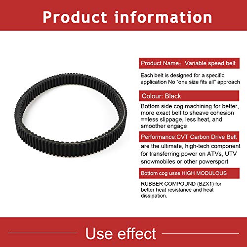 Cvt Kevlar Drive Belt 3211196 25G4108 25C4108 For 2016-2020 Polaris General 1000/2017-2020 Polaris General 4 1000/2017-2018 Polaris Ranger Crew Xp 1000 #TOP3