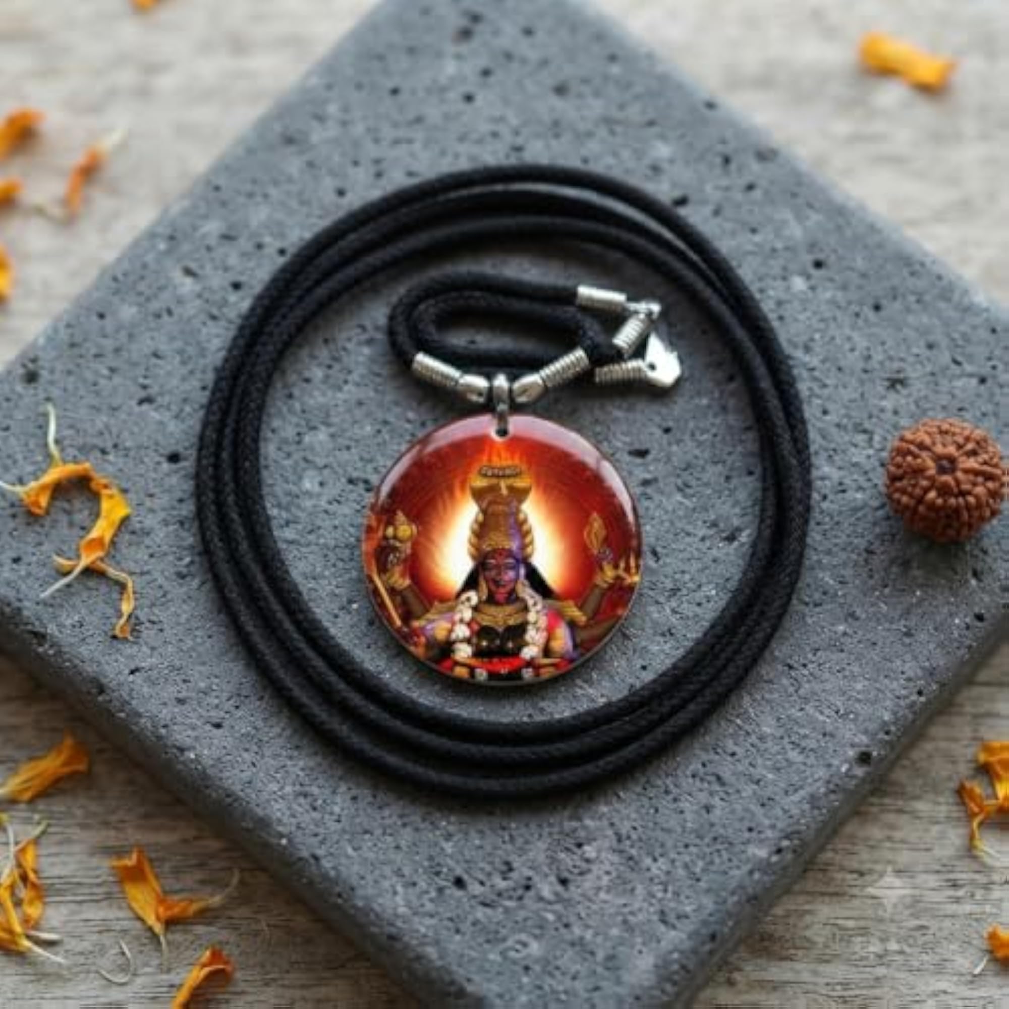 Goddess Maa Adi Kali Acrylic Pendant Necklace
