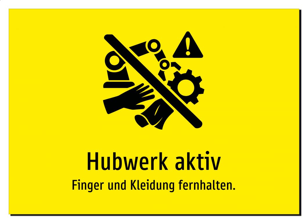 40354-DE-S-08 | Hubwerk aktiv - Finger und Kleidung fernhalten