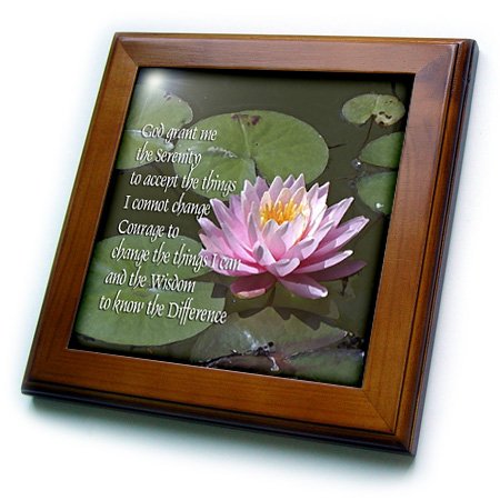 3drose Serenity Prayer Framed Tile, 8 by 8-Inch