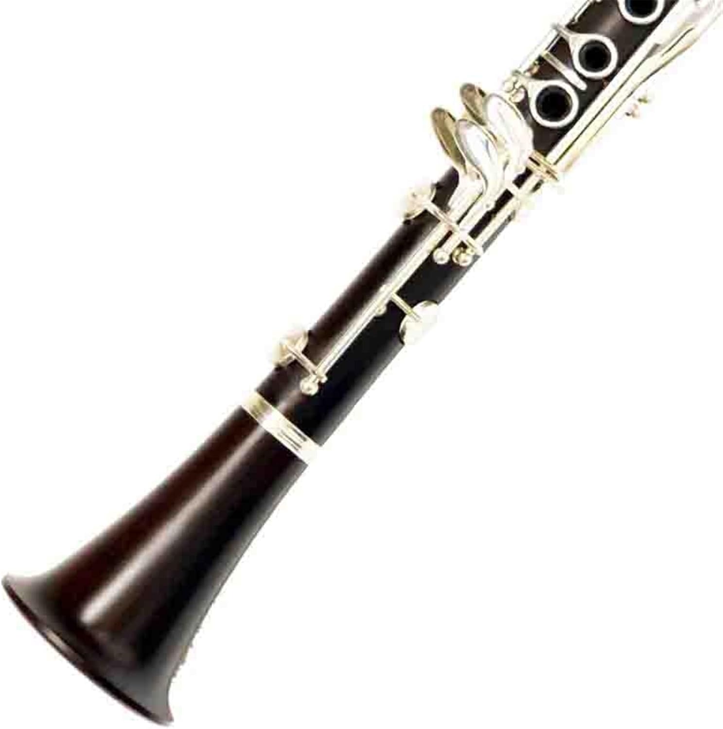 Professional Ebony Clarinet Bb17 Key Silver Copper Woodwind Instrument Clarinet Instrument(3)