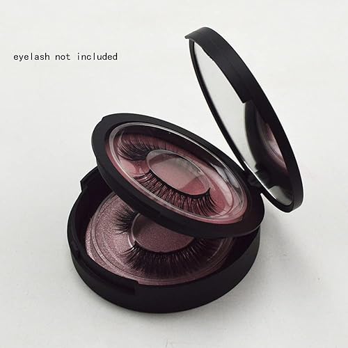 Miniatura 4 de 4 cajas de pestañas redondas vacías de doble capa, caja de almacenamiento de pestañas postizas 3D, cajas de regalo, organizador con tapa de espejo