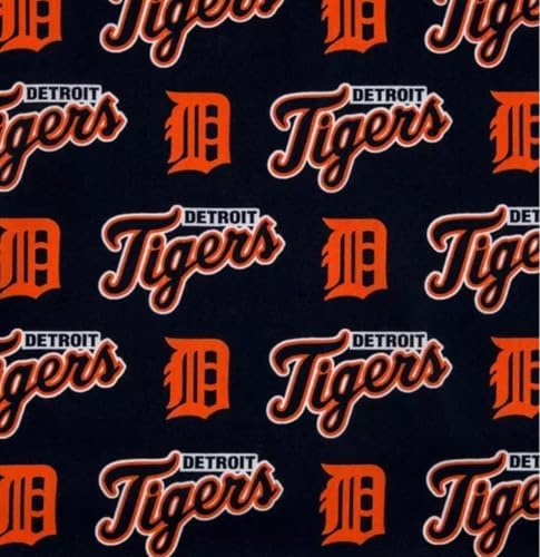 Detroit Tigers Cotton Fabric - MLB Team Logo Cotton Fabric by The Yard, Fat Quarter, Half Yard, 1 Yard, 2 Yard Cuts image 5