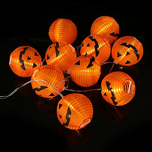 Halloween Lights,Makion Halloween Decorations Fairy Lights 1.5M 10 Led Pumpkin Lanterns Battery Powered String Lights