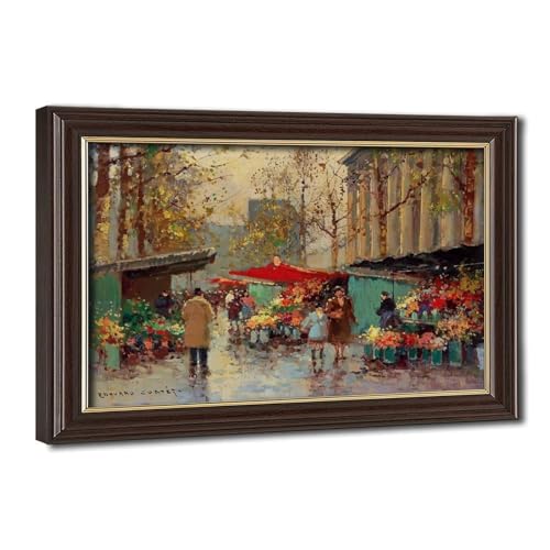 The Flower Market à La Madeleine par Cortes - Toile 50,8x76,2 cm