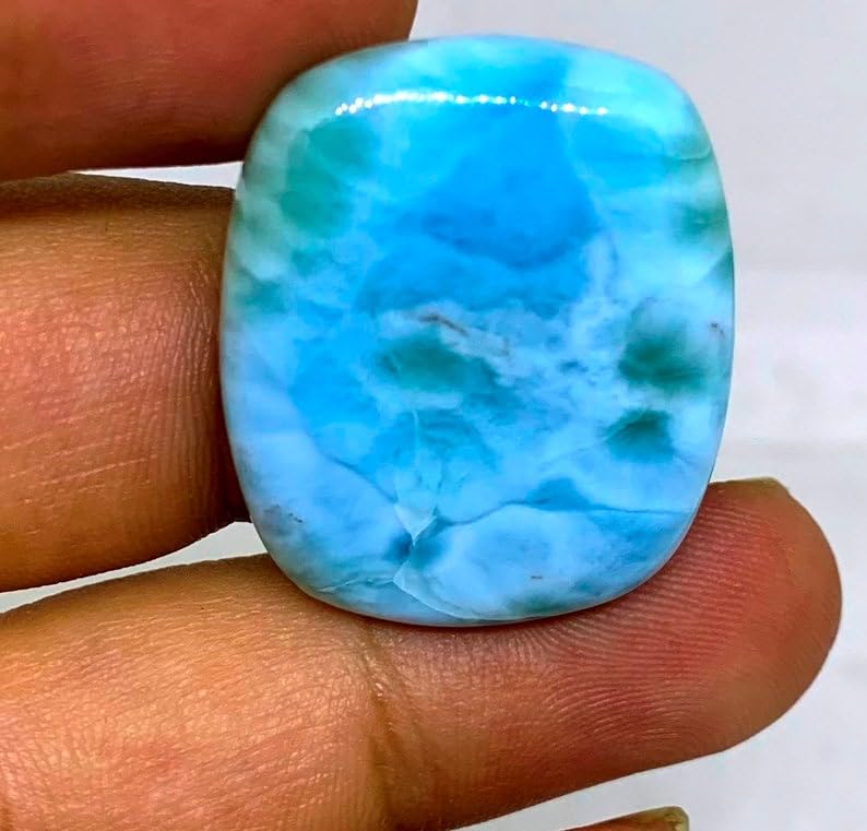 Larimar cabochon rectangulaire pierre naturelle pour fabrication bague