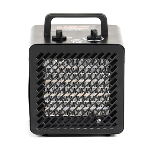 NAC Chauffage Soufflant Electrique 2000W - Radiateur Electrique Mobile avec Thermostat & 3 Niveaux de Chaleur – Chauffage Industriel Céramique pour Garage...