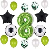 Juego de globos de fútbol decorativos para 8. Deja a tus hijos un recuerdo maravilloso e inolvidable. El juego de decoración es verde, a los niños y las niñas les encantará.