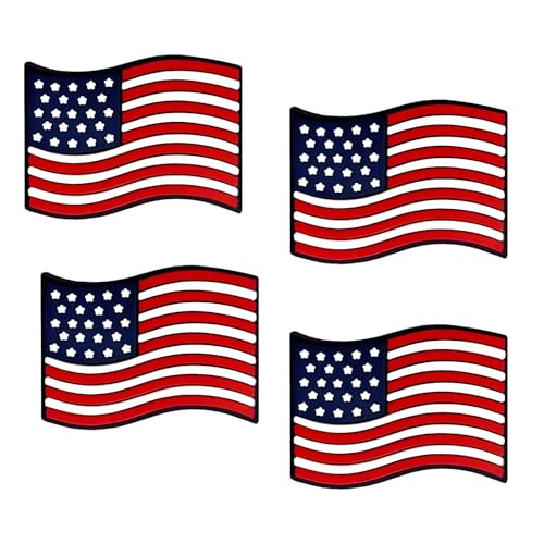 Breloques de chaussures drapeau américain en PVC pour sabots de toute la famille