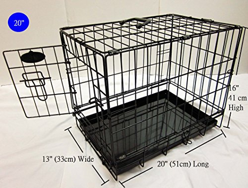 Easipet Metal Dog Cage, 51 x 33 x 41 cm, Black, Foldable with Removable Tray - Image 3