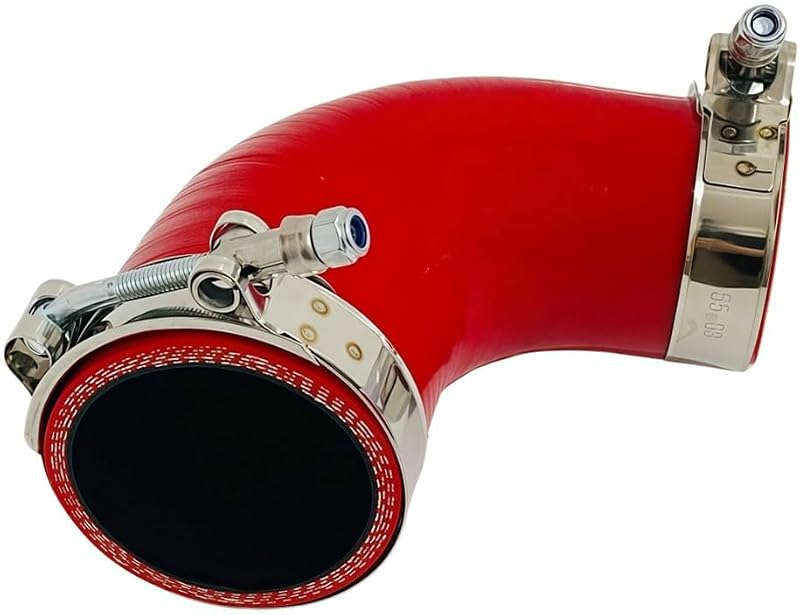 Mangote redutor de silicone 90° AotoKoop 57 a 63 mm para turbo e intercooler – com 2 abraçadeiras T-bolt