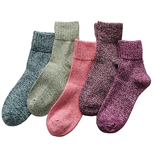 Wintersocken Damen XINGYUANHE 5 Paar Warme, Flauschige Fünf Zehen