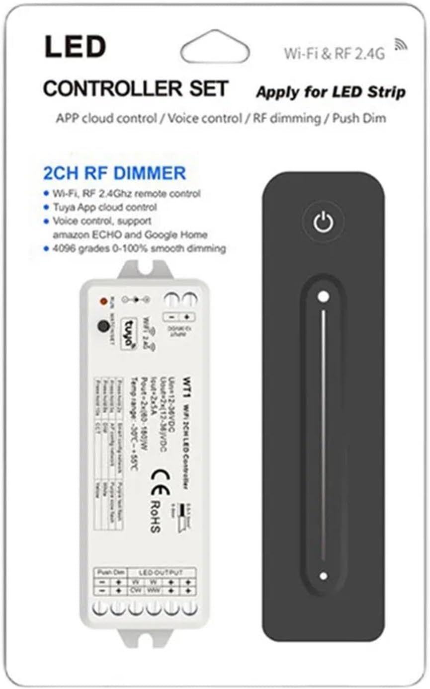 Remote Voice Control 5-Channel 5-in-1 Controller Push AC triac dimmer RGB RGBW RGB+CCT Temperature/Single(V5-L(WT) WiFi)